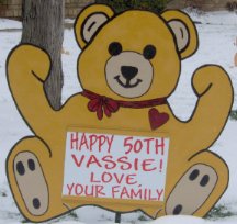Tan Teddy Bear Theme Sign