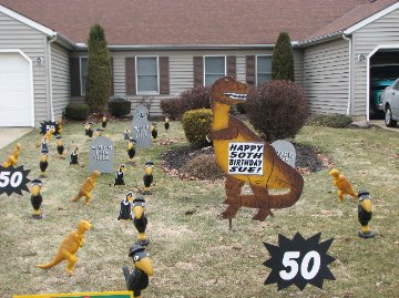 3D Dinosaur Display with Buzzards/Crows/Tombstones