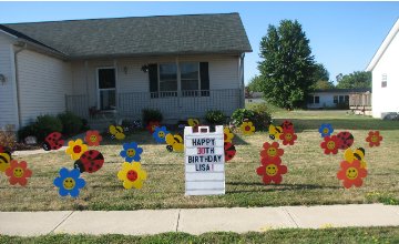 2D Flower and Bugs Display